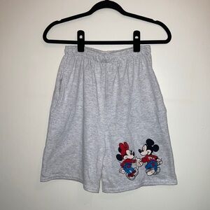 Vintage 80s Mickey Mouse & Minnie Sports Shorts Disney Cotton Relaxed Athletic